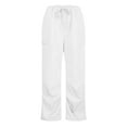 thumbnail image 6 of IROINNID Sales Cargo Pants for Women Vintage Street Style Star Print Spicy Girl Low Waist Straight Tube Slimming Pants,White, 6 of 8