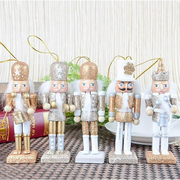 Bestine Casse-noisettes Suspendus Ornements Figurines Dcor De Nol Mini Soldat En Bois Marionnette Casse-noisette Pour Arbre De Nol, Dcor De Table (b 5