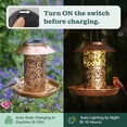 thumbnail image 4 of Kingsyard Solar Powered Multi-Bird Lantern Feeder, Bronze, 4 of 10