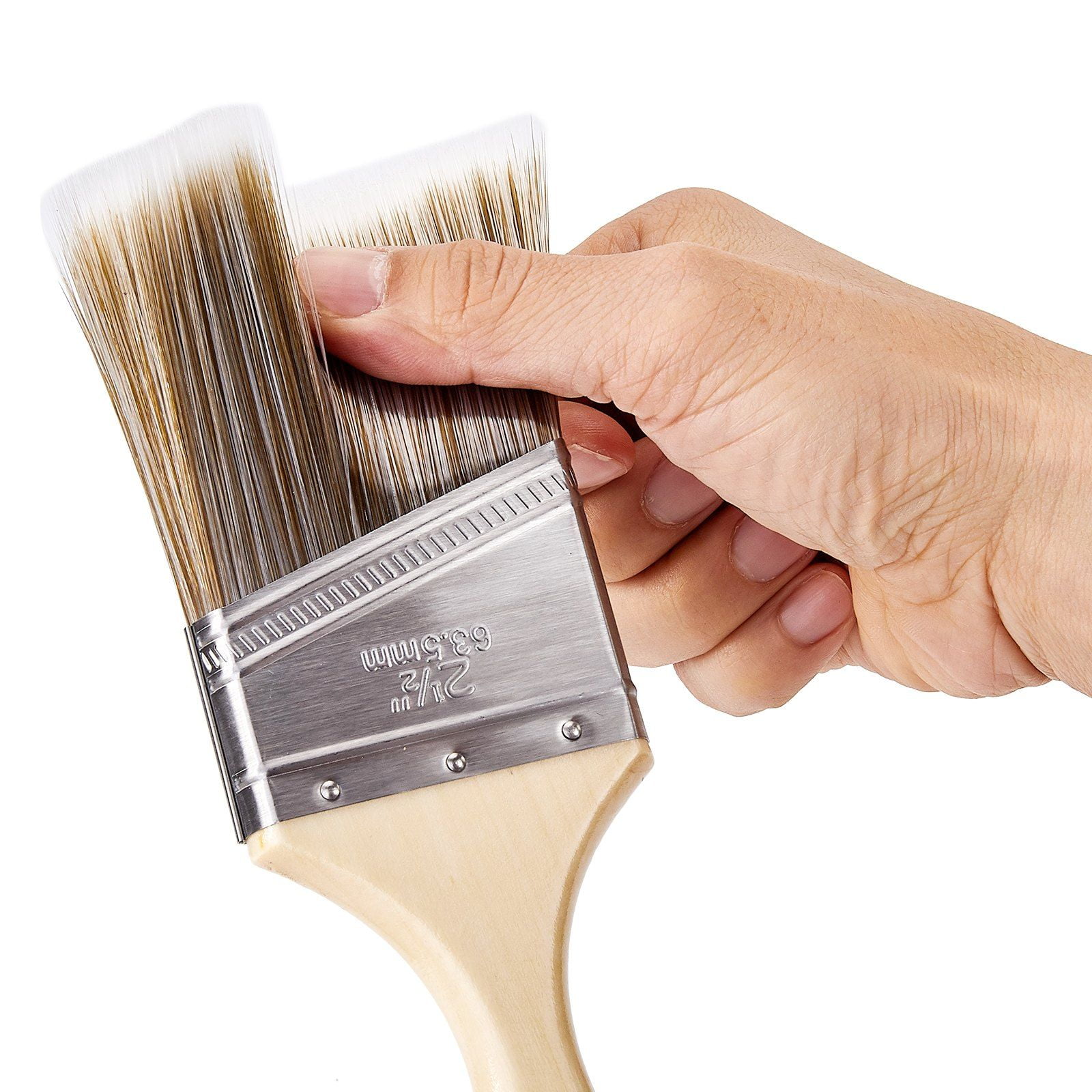 12-Piece Angled Paint Brush Set, Treated Wood Handle, for Latex/Oil Paints & Stains