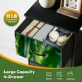thumbnail image 5 of 4 Drawer Vertical Storage Dresser corn plant field with Wood Top Fabric Pull Drawers, 5 of 8