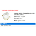 thumbnail image 2 of Ignition Switch - Compatible with 2008 - 2017 Nissan Versa 2009 2010 2011 2012 2013 2014 2015 2016, 2 of 3