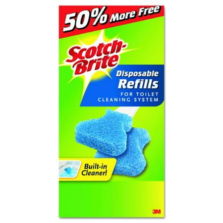 Scotch-Brite Disposable 3 inch Toilet Scrubber Refill (Pack of 10 ...