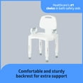 thumbnail image 4 of Medline Premium Series Plastic Shower Chair with Backrest - 350 lb. capacity, for Independent Adult, White, 4 of 6