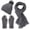 Grey, variant on Scarves for Women Winter Clothing for Women's Fashion Casual Solid Color Knitted Warm Woolen Hat Scarf And Gloves Three Piece Set