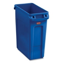 Rubbermaid Slim Jim Recycling Container, 16 Gallon, Blue