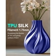 thumbnail image 3 of Filamento para impresora 3D SUNLU TPU-Silk, 1,75 mm, 98 A, 1 kg, azul pálido, 3 of 9