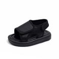 thumbnail image 4 of CYRBOKO Boys Beach Sandals, Non-Slip Open Toes Breathable Hook&Loop Kids Shoes Black Size 9.5 (Little Kids), 4 of 9