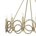 thumbnail image 5 of Vanity Art 12 Light Wagon Wheel Candle Style Chandelier, Modern Hanging Lighting, Ceiling Lights Fixtures for Dining Room Living Room Bed Room Kitchen, Brass Dust, 22512BD, 5 of 8