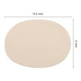 thumbnail image 2 of REGALWOVEN Farmhouse Placemats Set of 4 Cotton Rope Placemats for Dining Table Decor Indoor Outdoor Kitchen Table Mat Wipe Clean Khaki 15.5*12in, 2 of 7
