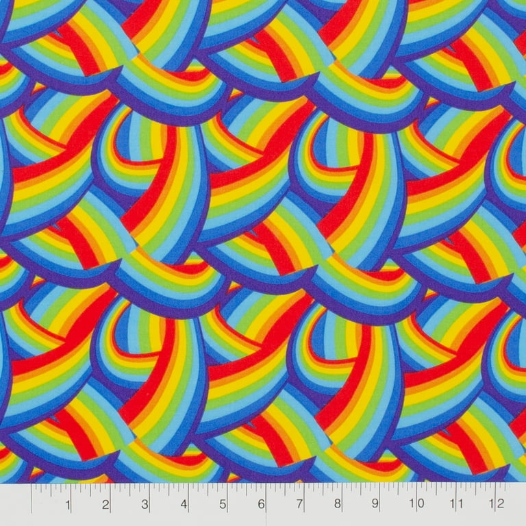 CREATE IT, Precut Fabric, 18x21 inches, Rainbow Sky Multicolor