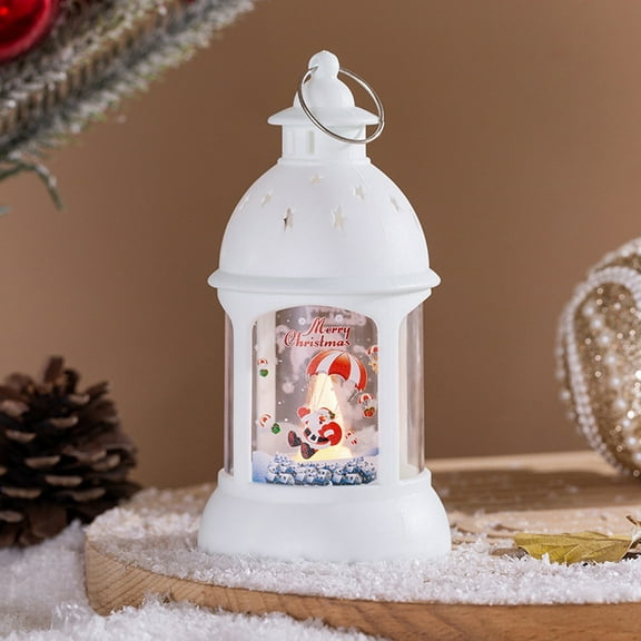 YOHAVEN Retro Christmas Lantern Decorations, Hanging Wind Light Christmas Ornaments for Xmas Tree Holiday Party Shop Window Table Home Decor