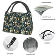 thumbnail image 3 of Lafuoo Watercolor Floral Pattern Portable Aluminum Film Insulated Refrigerated Lunch Bag, Zippered Cooler Bag/Hot Bag for Food and Beverag-One Size, 3 of 7