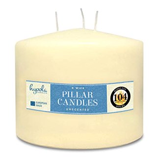 Mainstays Unscented Pillar Candles, 3 x 4 inches, Ivory 