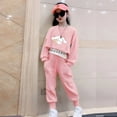 thumbnail image 1 of Sanrioed Anime Kuromi Cinnamoroll Long Sleeves Sweatshirt Kids Spring Autumn Clothing Fashion Pullover Pants Student Sportswear, 1 of 4