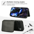 thumbnail image 2 of Dteck Magnetic Detachable Wallet Case for Google Pixel 9/9 Pro,Luxury Leather 2 in 1 Case Compatible with Mag Safe Card Slot Pocket Stand Shockproof Cover for Google Pixel 9/9 Pro,Black, 2 of 5
