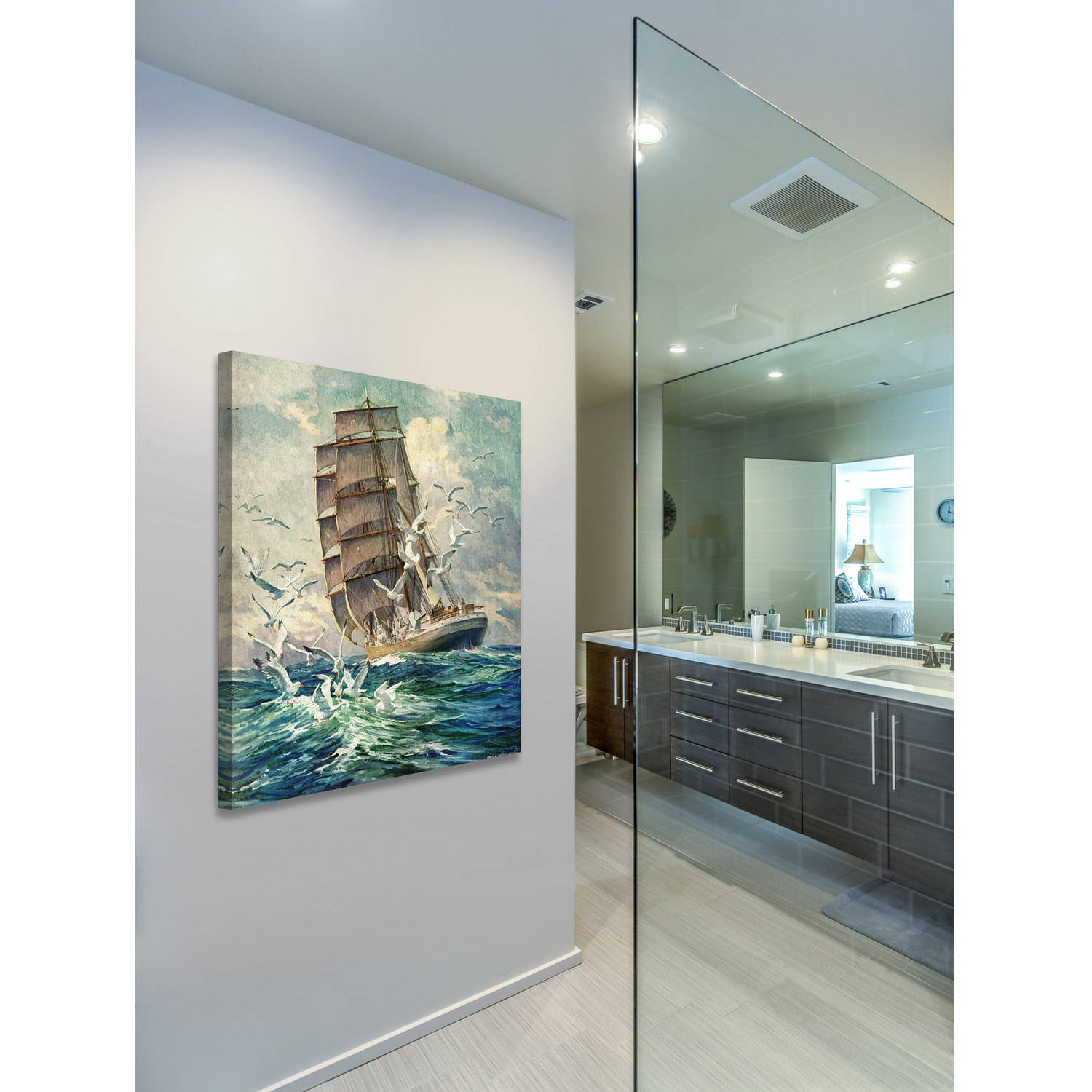 Marmont Hill 'Seagulls In Motion' Painting Print on Wrapped Canvas