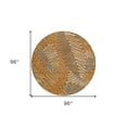 thumbnail image 3 of HomeRoots 593976 8 ft. Orange, Beige & Gray Round Floral Washable Indoor & Outdoor Area Rug, 3 of 5