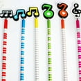thumbnail image 3 of Injueey ZHUTING, 6 uds., notas musicales de dibujos animados, coloridos lápices de para niños y estudiantes, papelería, Color aleatorio Suministros de escritura y corrección, 3 of 6