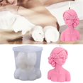 thumbnail image 5 of 3d Blindfolded Girl Candle Molds Silicone Diy Candles Making Craft Mould, 5 of 5