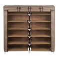 thumbnail image 2 of SalonMore 7 Tiers Portable Shoe Rack Organizer Closet Fabric Cover Shoe Storage Cabinet, Mocha, 2 of 8