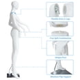 thumbnail image 5 of Female Mannequin Dress Form Display Manikin Torso Stand, Detachable Mannequin Stand Realistic Full Body Mannequin w/Metal Base, White, 5 of 9