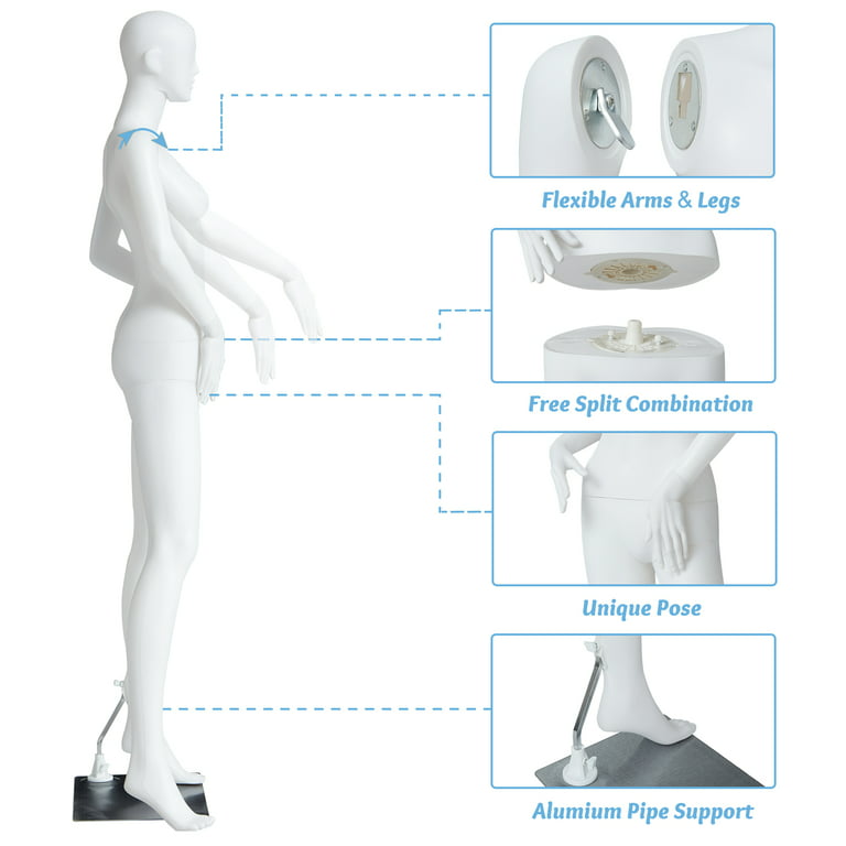 Female mannequin for pants,Dress form+2 nylon covers+Round stand