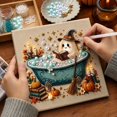 thumbnail image 5 of Halloween Diamond Art, DIY Halloween Ghost In Cauldron Diamond Painting Kit,Pearl Beads and Gem Art Supplies, Halloween Ghost Pearl Art Craft Kit for Halloween Decor, Home Display and Halloween Gifts, 5 of 6