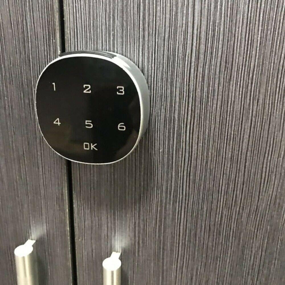 1* Electronic Password Lock, 57.5*57.5mm ouch Screen Digital Password Security Lock Wood Cabinet Keypad Drawer Office Electronic Lock With Lock Buckle& Mounting Screw