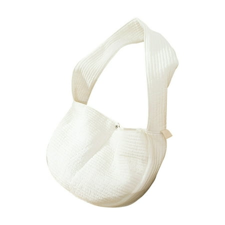 Pet Cat Bag Kitten Carrier Breathable Cross Body Purse Tote Travel White Canvas