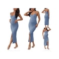 thumbnail image 5 of Women's Maternity Button Front Sleeveless Spaghetti Strap V Neck Bodycon Cami Dress for Pregnancy Clothes Photoshoot, 5 of 6