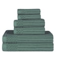 thumbnail image 3 of Modern Plush Cotton 6-Piece Towel Set, Basil by Blue Nile Mills, 3 of 9