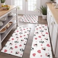 thumbnail image 2 of White Cow Heart Egg Pattern Kitchen Rugs Sets Of 3,Kitchen Runner Rugs Non Skid Washable,Decorative Kitchen Floor Mats for Kitchen,Sink,Laundry,17"x30"+ 17"x47" + 17"x59", 2 of 6