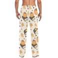 thumbnail image 4 of FORMRS Mens Pajama Pants with Pockets Sleepwear Lounge Bottoms Sizes S-2XL, Beige Fall Books, 4 of 7