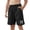 Black, variant on Boys Gray Athletic Active Shorts 6-14Y, 100% Polyester Quick Dry Breathable with Elastic Waist Drawstring, Zipper Pockets & Reflective Logo,Size 12-13T