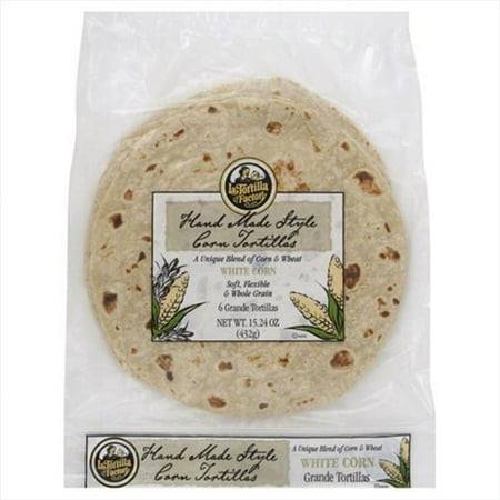 LA TORTILLA FACTORY, TORTILLA CORN WHT GRNDE, 15.24 oz, (Pack of 12)