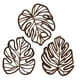 thumbnail image 3 of Decoración de pared de madera con hojas de palma de 3 piezas, decoración de madera, arte de pared creativo y tropical. Marrón, 3 of 9