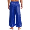 thumbnail image 2 of Alvivi Men Harem Pants Elastic Loose Trousers Hippie Boho Pants Arabian Prince Performance Costume Royal Blue XXL, 2 of 7