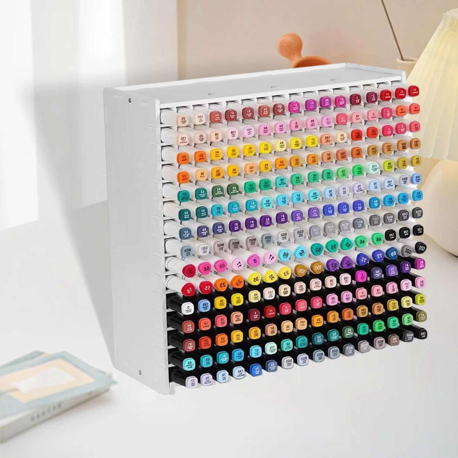 TISHITA Marker Pen Organizer Marker Holder Easy Assembly DIY Craft Desktop Display Stand Paint Brush Marker Holder for Home Workspace