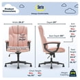 thumbnail image 3 of Serta Connor Office Chair Pink Microfiber, 3 of 15