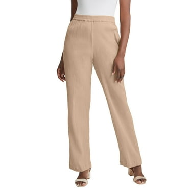 Jessica London Women's Plus Size Wide Leg Gauze Pant