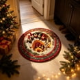 thumbnail image 5 of AZXY Christmas Decorations 3D Gnome Round Rug, Visual Illusion Crystal Velvet Floor Mat, Holiday Circular Area Rug for Entryway Living Room Bedroom Indoor Xmas Home Party Tabletop Decor, 5 of 6