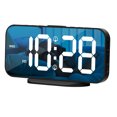 thumbnail image 1 of Despertador LED digital grande con alarma dual, pantalla de espejo, 1 of 2