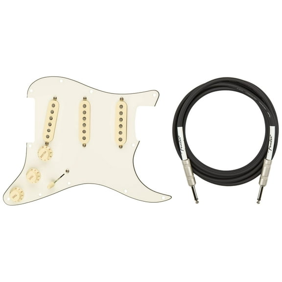 Fender Tex-Mex SSS Pre-Wired Stratocaster Pickguard w/ Instrument Cable