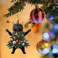 thumbnail image 5 of Fiudx Colgante de Árbol de Navidad, Diseño de Gato, Adorno Festivo, Decoración para Fiestas Navideñas, Regalo Multiusos, para Espejo Retrovisor, Tamaño 9 X 5 X 1 Cm, Juego de 2 Piezas., 5 of 5