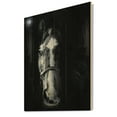 thumbnail image 2 of Designart 'Portrait of Horse Staring Sinister' Farmhouse Print on Natural Pine Wood, 2 of 5