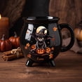 thumbnail image 2 of SLYNSHome Halloween Gift Mug Witch Cauldron Mug With Cat And Pumpkin Print, Black Ceramic Halloween Tea Cup, Cute Novelty Drinkware For Fall Holiday, Unique Wiccan Gift Idea, 2 of 7