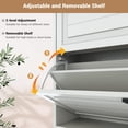 thumbnail image 4 of CuisinSmart Shoe Cabinet with 3 Flip Drawers and 2 Storage Drawers, Easy to Store 18-24 Pairs of Shoes, Adjustable & Removable Panel, Shoe Storage Cabinet for Entryway, Hallway, White, 4 of 8