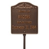 Whitehall Products 5109AC Standard Lawn Two Line Wedding Address Plaque, Antique Copper