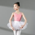 thumbnail image 2 of TOOYOU Girls Summer Outfit Sets Kid Ballet Dance Dress Lace Short Sleeve Leotards With Removable Tutu Skirt Ballerina Outfit Dancewear Back To School Outfit Sets For Girls Size 9-10 Years Pink, 2 of 3